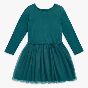 Emerald green tulle dress